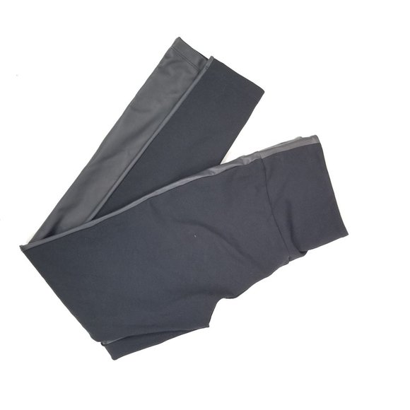 Stella & Dot You Are Loved Sz Small Black Faux Leather Mixed Leggings - Picture 8 of 11